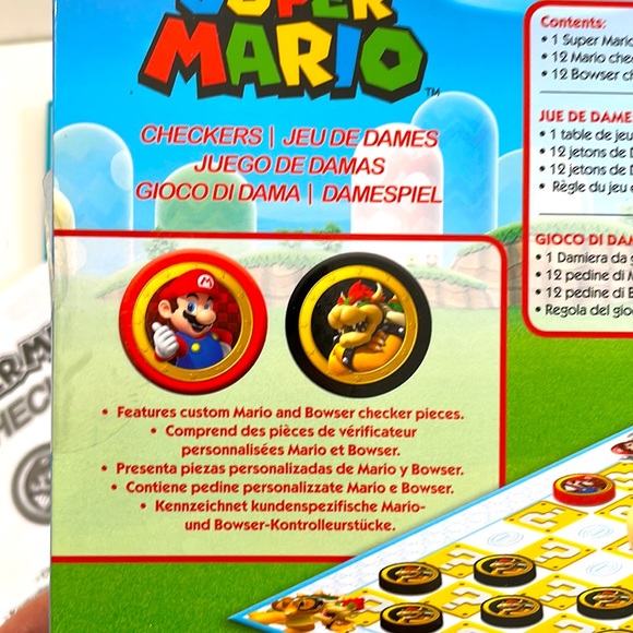 Super Mario Checkers Board Game Nintendo Complete! Like NEW - Picture 8 of 9